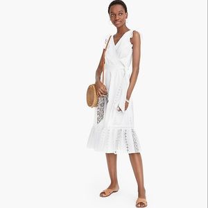 J. Crew All Over Eyelet Wrap Dress